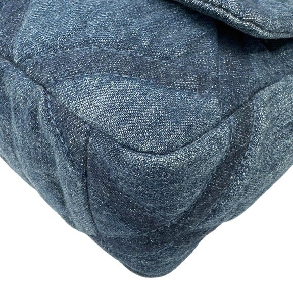 Chanel 19 Flap Medium Denim Shoulder Bag Blue - Picture 7 of 12